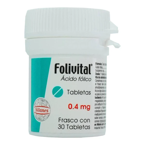 FOLIVITAL ÁCIDO FÓLICO 0.4 MG 30 TABLETAS