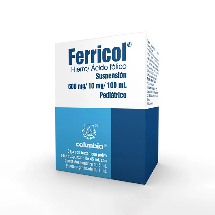 FERRICOL PEDIATRICO 600/10MG SUSPENSION 45 ML