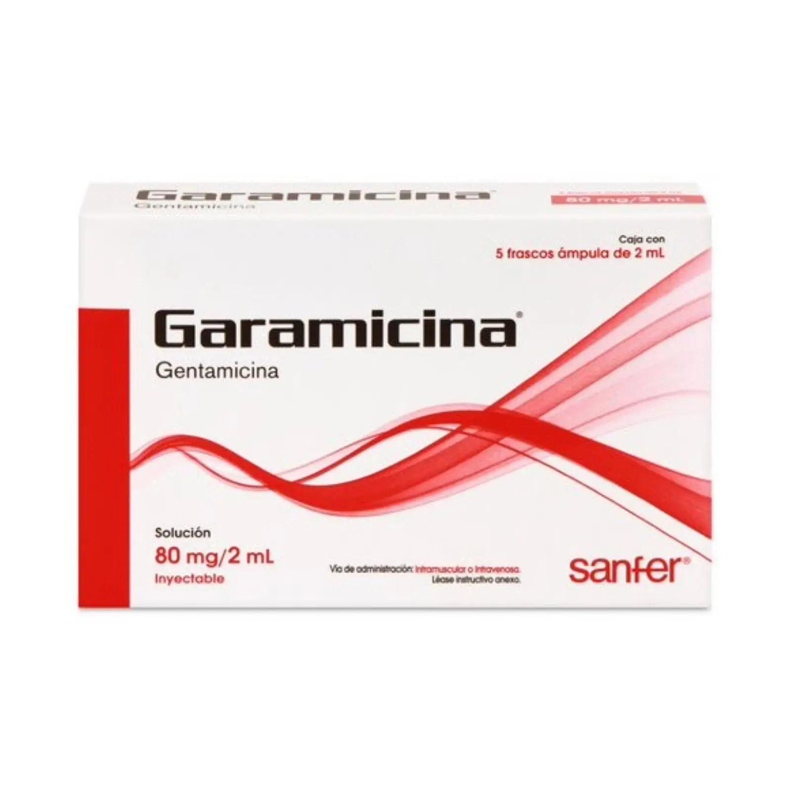 GARAMICINA 80 MG 5 X 2 ML FRASCO AMPULA
