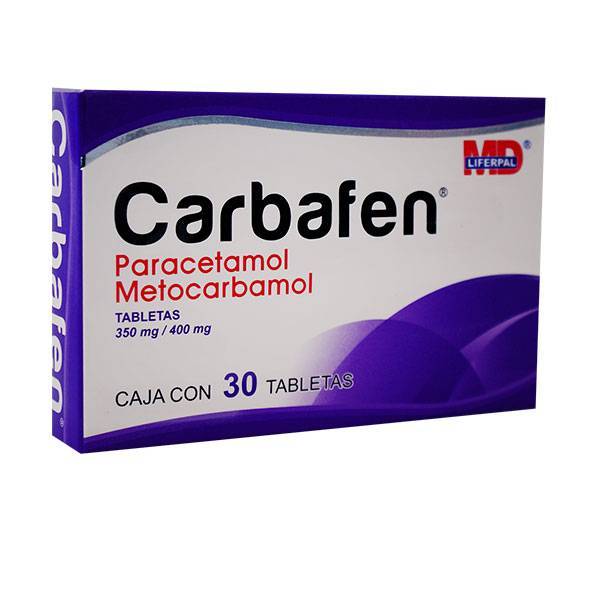 CARBAFEN C 30 TABLETA 350 MG 400 MG PARACETAMOL METOCARBAMO LIFERPAL