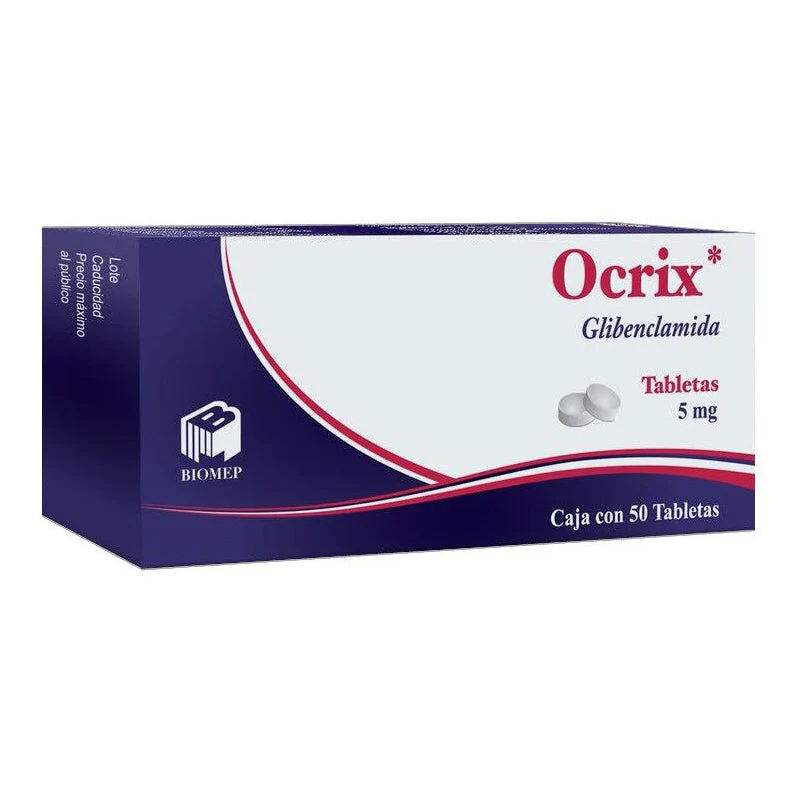 OCRIX 5 MG C 50 TABLETAS GLIBENCLAMIDA BIOMEP