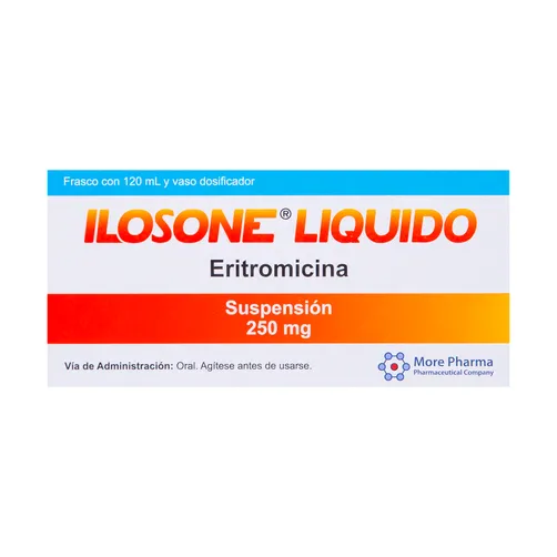 ILOSONE SUSPENSION 120 ML 250 MG ERITROMICINA ANTIBIOTICO