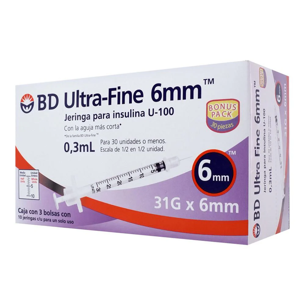 JERINGA DESECHABLE ULT-F 0.3 ML 31 X 6 MM C / 30
