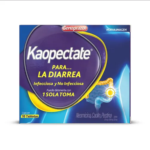 KAOPECTATE 129 / 280 / 30 MG TABLETAS CUBIERTAS 10