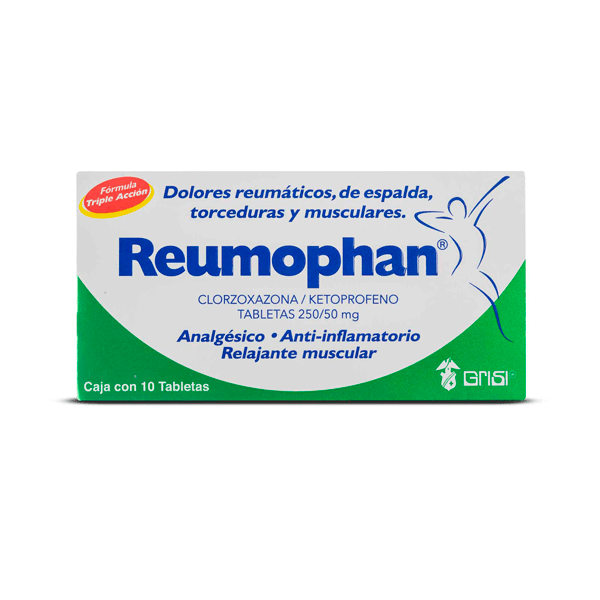 REUMOPHAN 10 TABLETAS CLORZOXAZONA KETOPROFENO