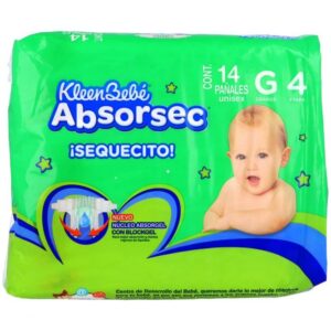 KLEENBEBE ABSORSEC 14 GDE UNI