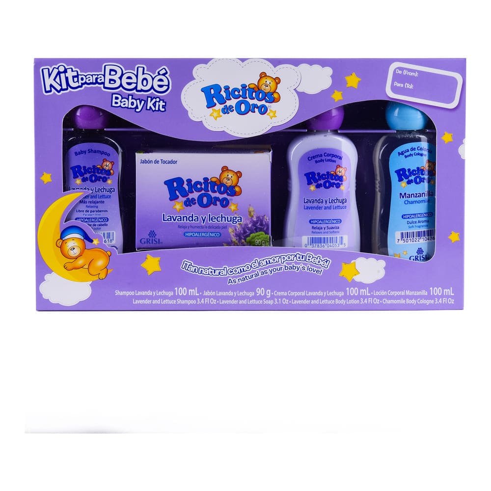 KIT RICITOS DE ORO LAVANDA C 4PZ N