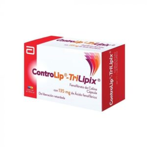 CONTROLIP TRILIPIX CAPS 30N FENOFIBRATO DE COLINA CON 135 MG DE ACIDO FENOFIBRICO GPO IV