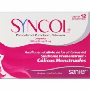 SYNCOL T 12 PARACETAMOL PAMABROM PIRILAMIANA COMPRIMIDOS GPO VI