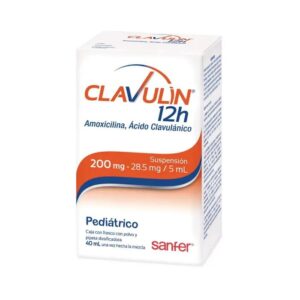 CLAVULIN 12H SUSP 200 28 5MG AMOXICILINA ACIDO CLAVULANICO ANTIBIOTICO