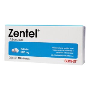 ZENTEL T 10 200MG ALBENDAZOL GPO VI