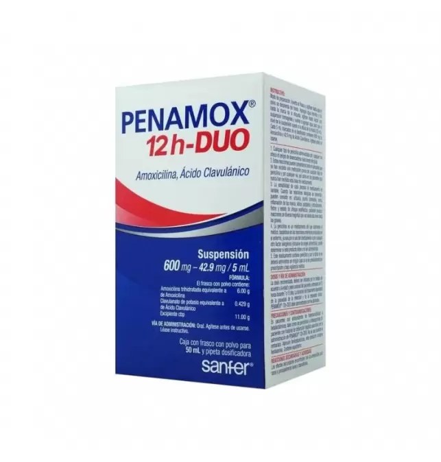 PENAMOX 12H DUO SUSP 600MG 50ML ANTIBIOTICO