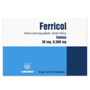 FERRICOL T 30 30MG 500MCG GPO IV