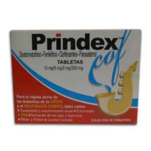 PRINDEX COF T 20 DEXTROMETORFANO FENILEFRINA CLORFENAMINA PARACETAMOL