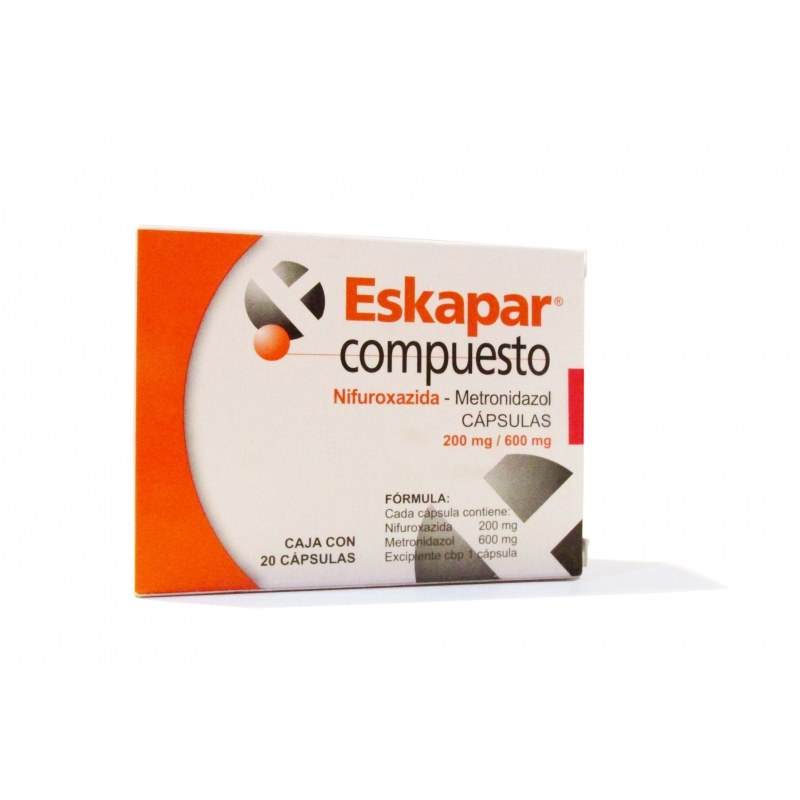 ESKAPAR COMP C 20 200 600MG NIFUROXAZIDA METRONIDAZOL ANTIBIOTICO