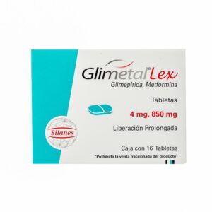GLIMETAL LEX T 16 4MG 850MG LP GLIMEPIRIDA METFORMINA GPO IV