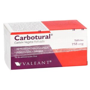 CARBOTURAL T 60 250MG CARBON VEGETAL ACTIVADO GPO VI