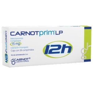 CARNOTPRIM 12H T 20 15MG METOCLOPRAMIDA GPO IV
