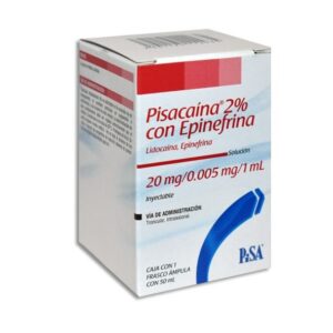 GI PISACAINA SOL INY C 50ML 20MG 0 005MG 1ML LIDOCAINA FENILEFRINA