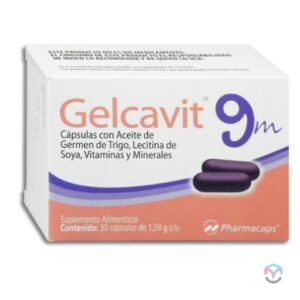 GI GELCAVIT 9 M C 30 CAPS VITAMINAS MINERALES ACEITE DE GERMEN DE TRIGO