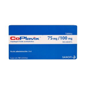 COPLAVIX T RECUBIE 14 75 100MG CLOPIDOGREL ACIDO ACETILSALICILICO GPO IV