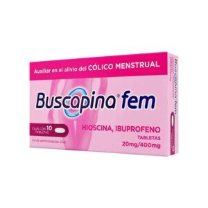 BUSCAPINA FEM 20 400MG TAB10 595 HIOSCINA IBUPROFENO GPO VI
