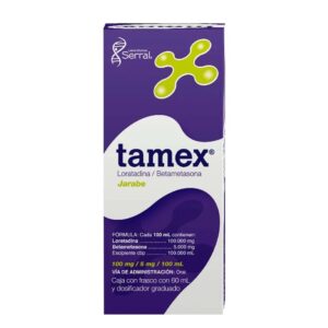 GI TAMEX SOL 100MG 5MG 100ML C 60ML LORATADINA BETAMETASONA LAB SERRAL