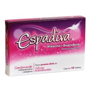 GI ESPADIVA C 10 TABS 20MG 400MG BUTILHIOSCINA IBUPROFENO APOTEX