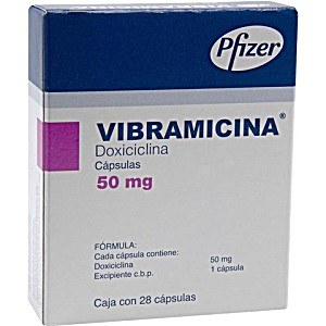 VIBRAMICINA C 28 50MG ANTIBIOTICO