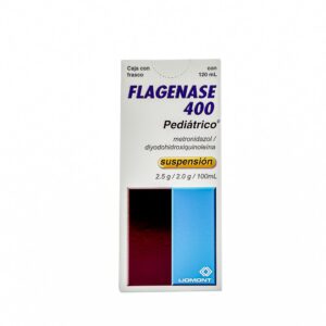 FLAGENASE 400 SUSP 120ML INF METRONIDAZOL DIYOHIDROXIQUINOLEINA ANTIBIOTICO