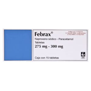 FEBRAX T 15 275MG 300MG NAPROXENO SODICO PARACETAMOL GPO V