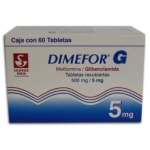 DIMEFOR G T 60 500MG 5MG METFORMINA GLIBENCLAMIDA GPO IV