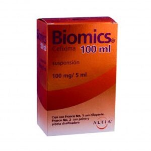 BIOMICS SUSP 100ML 100MG 5ML CEFIXIMA ANTIBIOTICO