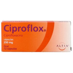 CIPROFLOX C 12 250MG ANT CIPROFLOXACINO ANTIBIOTICO