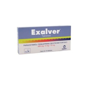 GI EXALVER 500MG 5MG 15MG C 10TABS PARACETAMOL FENILEFRINA DEXTROMETORFANO MAVER