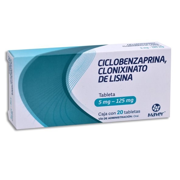 GI CICLOBENZAPARINA/LISINA 5MG/125MG C/20TAB