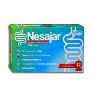 GI NESAJAR 100MG 300MG C 32CAP PINAVERIO DIMTICONA GELPHARMA