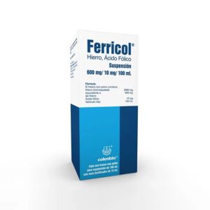 FERRICOL 600/10MG SUSP 100ML PVO N GPO IV