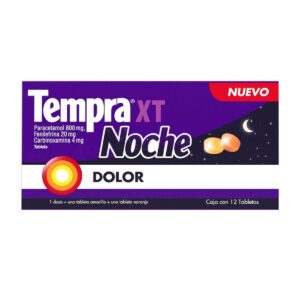 TEMPRA XT NOCHE 800/20/4 MG 12TABN