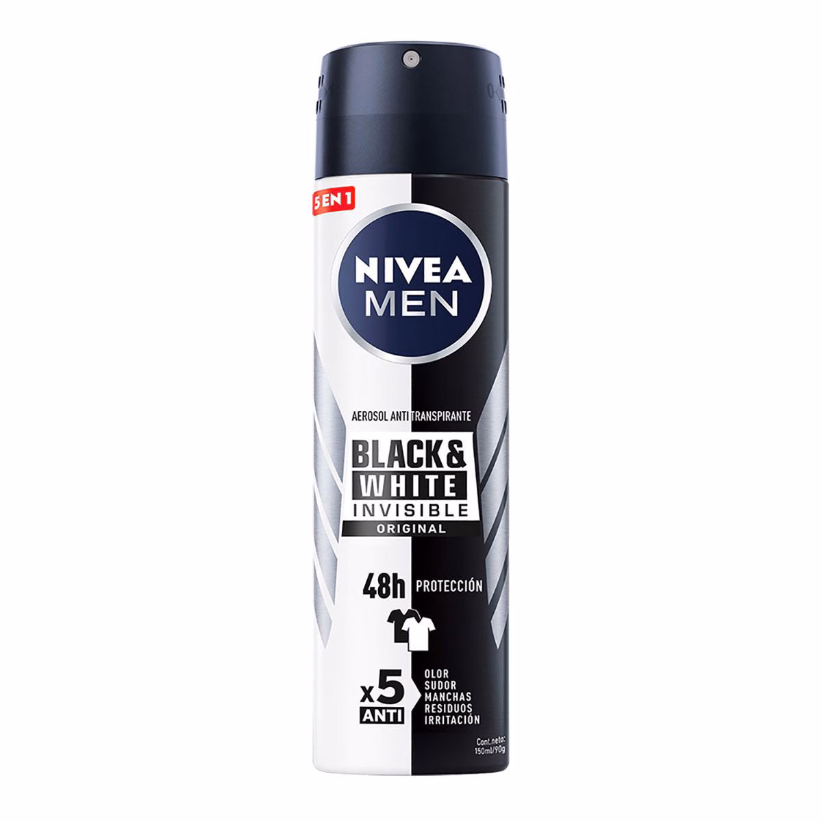 DESODORANTE NIVEA MEN BLACK&WHITE INVISIBLE 150ML