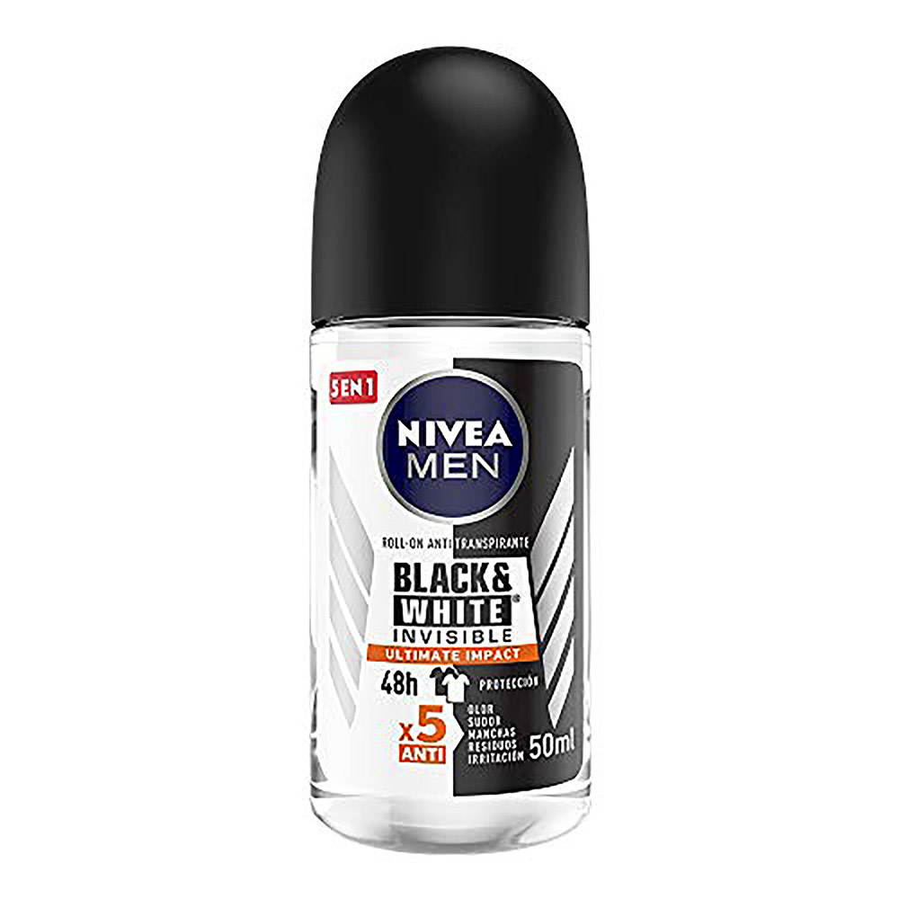 DESODORANTE NIVEA MEN BLACK & WHITE ULTIMATE IMPACT ROLL-ON 50ML
