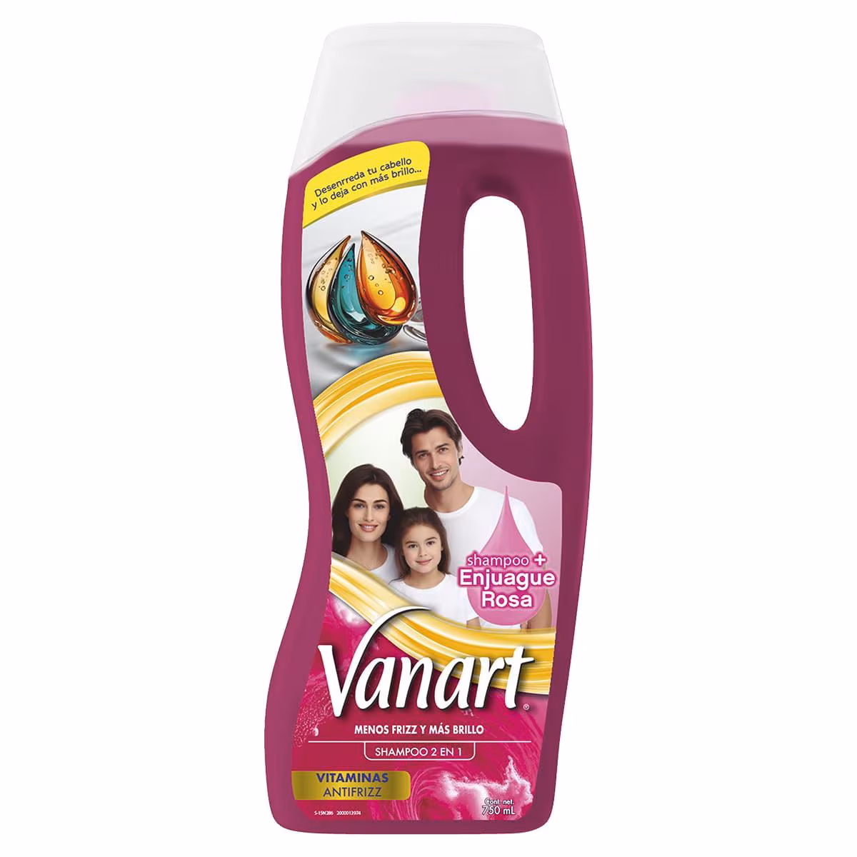 VANART SHAMPO + ENJUAGUE ROSA VITAMINAS 750 ML