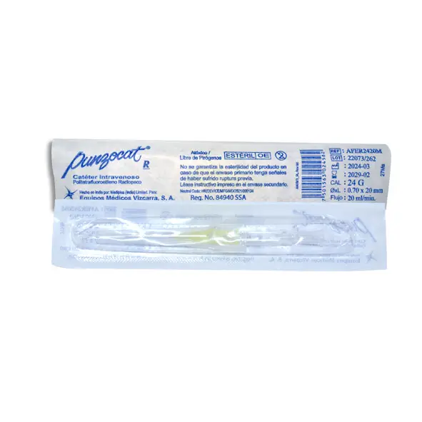 PUNZOCAT CATÉTER INTRAVENOSO CALIBRE 24