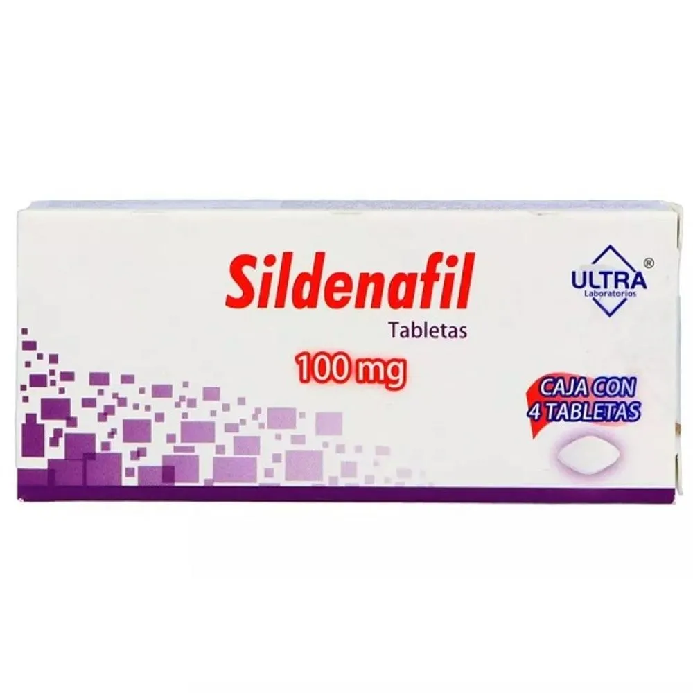SILDENAFIL (GENÉRICO) 100 MG CAJA CON 4 TABLETAS ULTRA