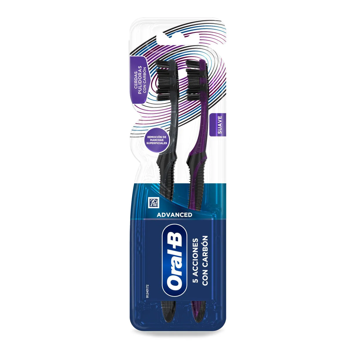 ORAL-B CEPILLO DENTAL ADVANCED CARBON 2 PIEZAS