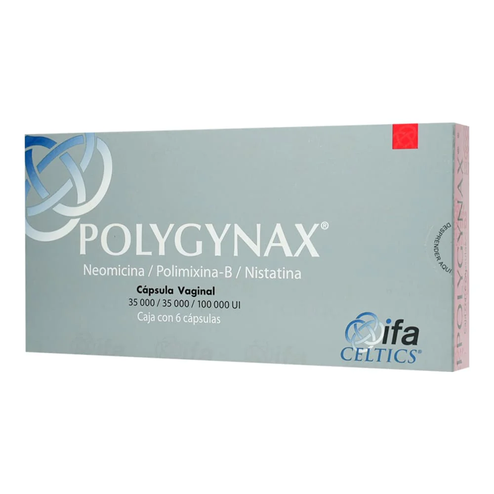 POLYGYNAX (NEOMICINA / POLIMIXINA B / NISTATINA) CAJA CON 6 CÁPSULAS VAGINALES