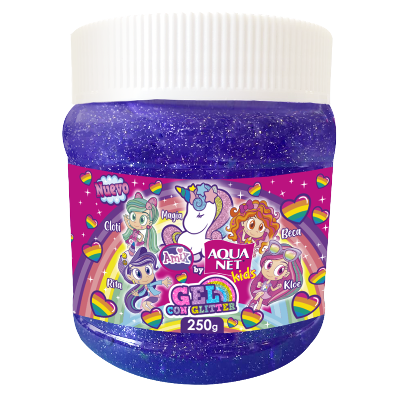 AQUANET GEL CON GLITTER